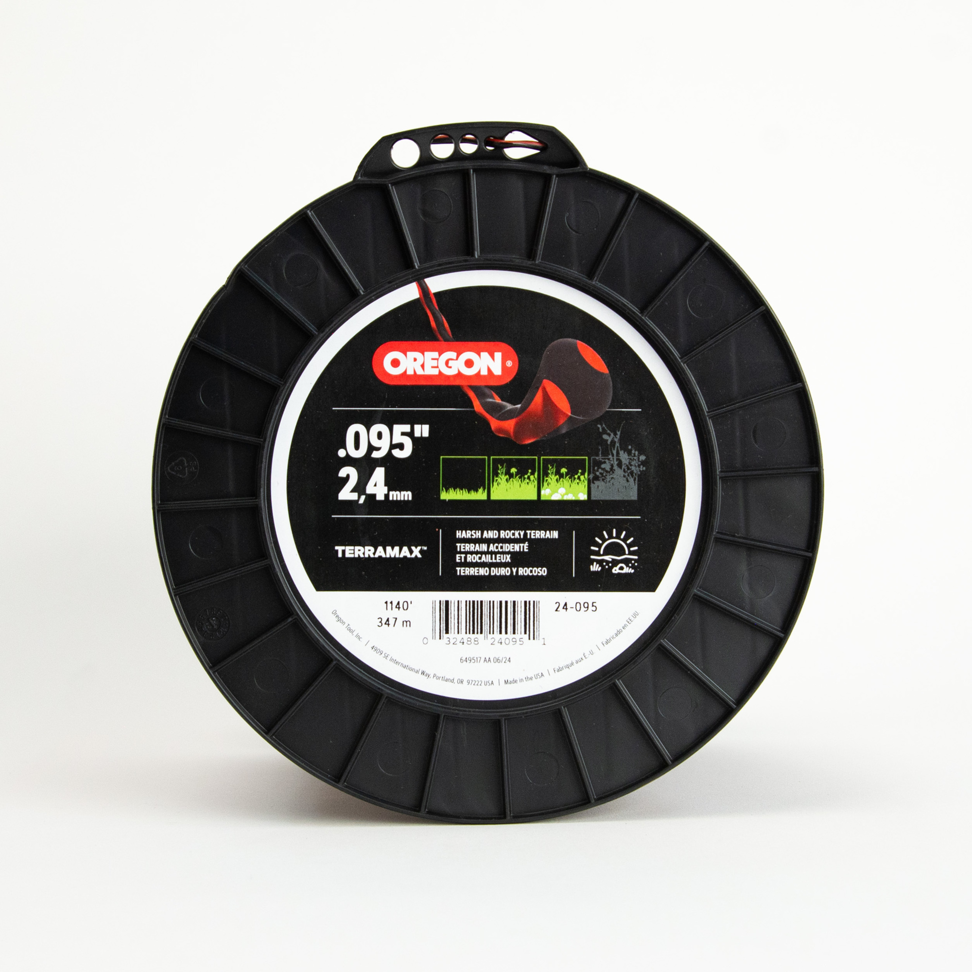 Oregon, TerraMax Oval Twist High Performance Trimmer Line, Line Diameter 0.095 in, Line Length 1140 ft, Model# 24-095